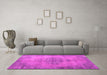 Machine Washable Persian Pink Traditional Rug in a Living Room, wshtr3340pnk