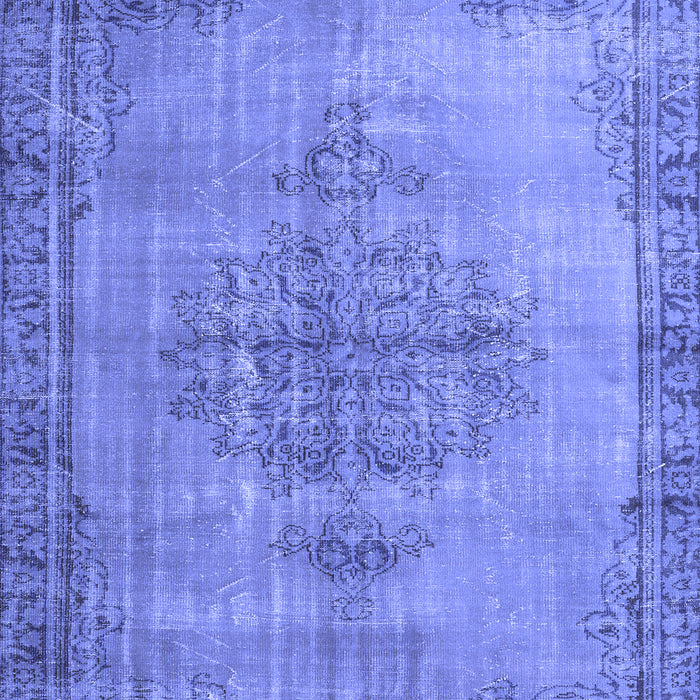 Machine Washable Persian Blue Traditional Rug, wshtr3340blu