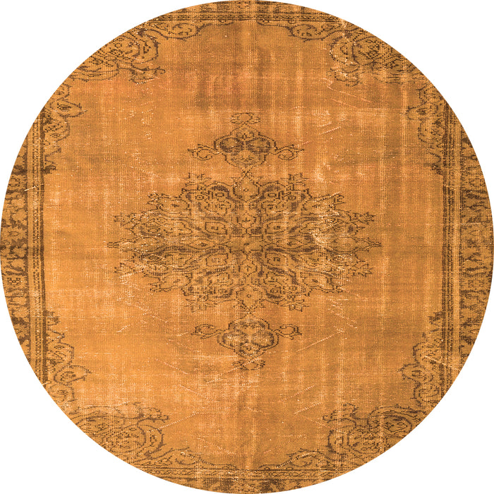 Square Persian Orange Traditional Rug, tr3340org