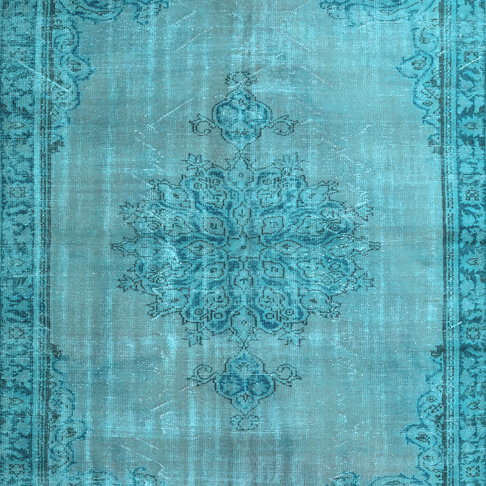 Machine Washable Persian Light Blue Traditional Rug, wshtr3340lblu