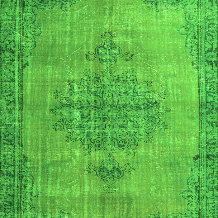 Serging Thickness of Machine Washable Persian Green Traditional Area Rugs, wshtr3340grn