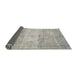 Sideview of Traditional Pale Silver Gray Persian Rug, tr3341