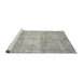 Sideview of Machine Washable Traditional Pale Silver Gray Rug, wshtr3341