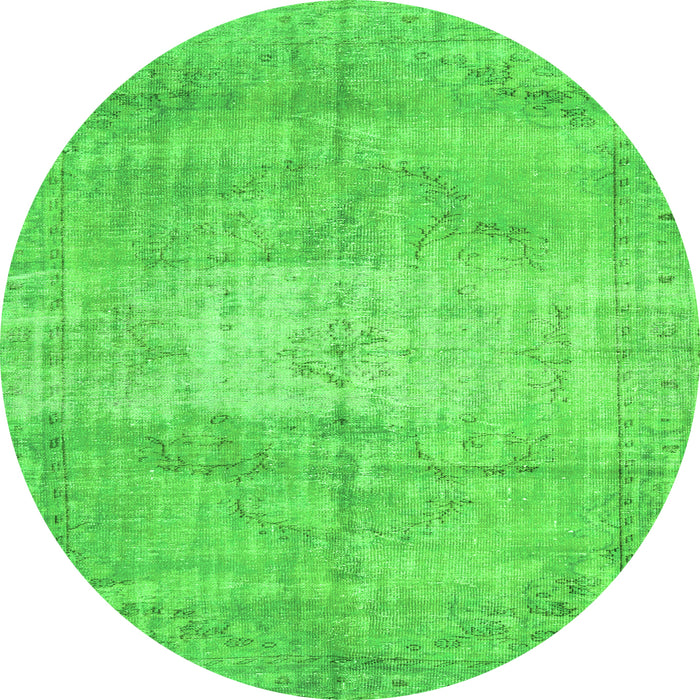 Square Persian Green Traditional Rug, tr3341grn