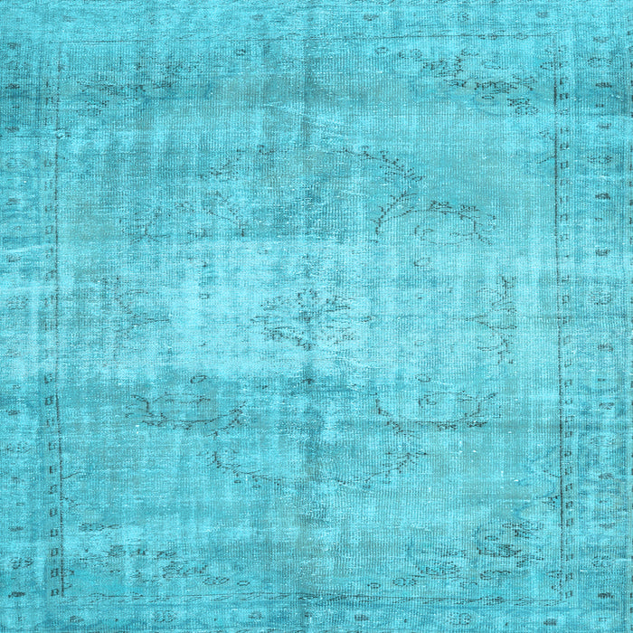 Square Machine Washable Persian Light Blue Traditional Rug, wshtr3341lblu