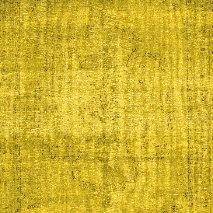 Machine Washable Persian Yellow Traditional Rug, wshtr3341yw