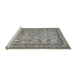 Sideview of Machine Washable Traditional Sandstone Brown Rug, wshtr3342