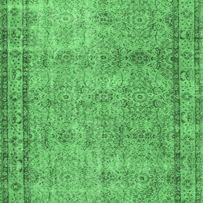 Machine Washable Persian Emerald Green Traditional Area Rugs, wshtr3342emgrn