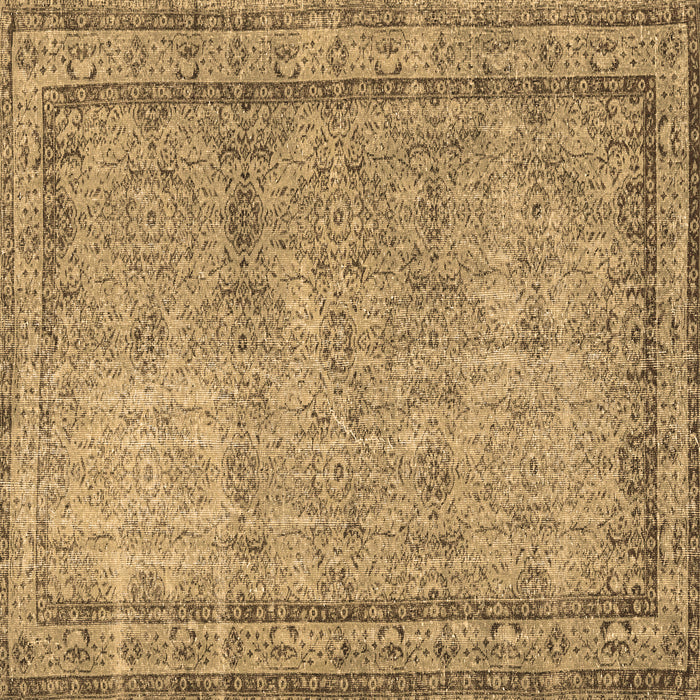 Square Machine Washable Persian Brown Traditional Rug, wshtr3342brn