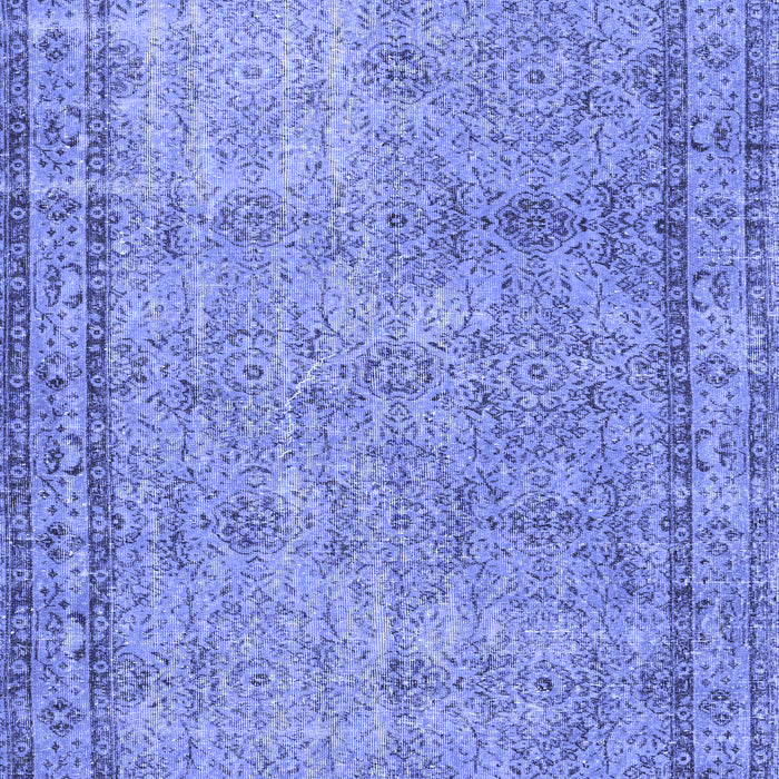 Machine Washable Persian Blue Traditional Rug, wshtr3342blu