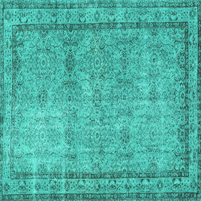 Square Persian Turquoise Traditional Rug, tr3342turq