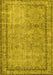 Machine Washable Persian Yellow Traditional Rug, wshtr3342yw