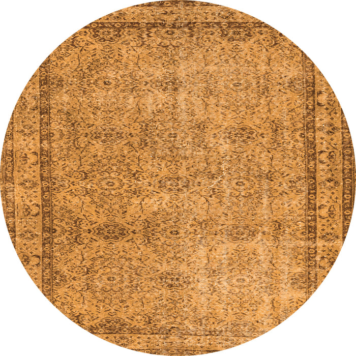 Square Persian Orange Traditional Rug, tr3342org