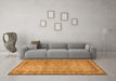 Machine Washable Persian Orange Traditional Area Rugs in a Living Room, wshtr3342org