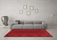 Machine Washable Southwestern Red Country Rug, wshtr3343red