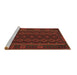 Sideview of Machine Washable Southwestern Brown Country Rug, wshtr3343brn