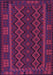 Machine Washable Southwestern Purple Country Area Rugs, wshtr3343pur