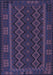 Southwestern Blue Country Rug, tr3343blu