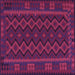 Square Southwestern Purple Country Rug, tr3343pur