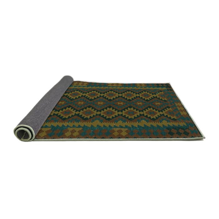 Sideview of Southwestern Turquoise Country Rug, tr3343turq