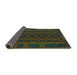 Sideview of Southwestern Turquoise Country Rug, tr3343turq