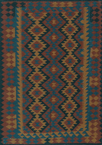 Southwestern Light Blue Country Rug, tr3343lblu