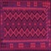 Square Southwestern Pink Country Rug, tr3343pnk