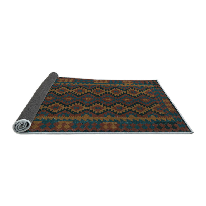 Sideview of Southwestern Light Blue Country Rug, tr3343lblu