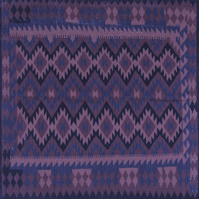 Square Southwestern Blue Country Rug, tr3343blu