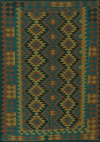 Southwestern Turquoise Country Rug, tr3343turq