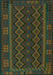 Southwestern Turquoise Country Rug, tr3343turq