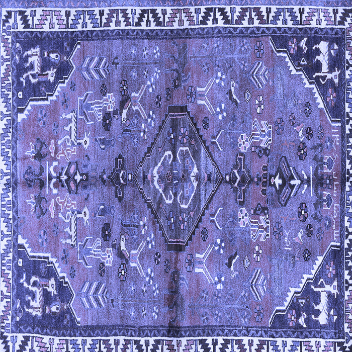 Square Persian Blue Traditional Rug, tr3344blu