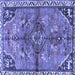 Square Persian Blue Traditional Rug, tr3344blu