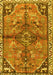 Machine Washable Persian Yellow Traditional Rug, wshtr3344yw