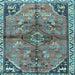 Square Persian Light Blue Traditional Rug, tr3344lblu