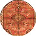 Square Persian Orange Traditional Rug, tr3344org