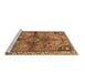 Sideview of Machine Washable Persian Brown Traditional Rug, wshtr3344brn