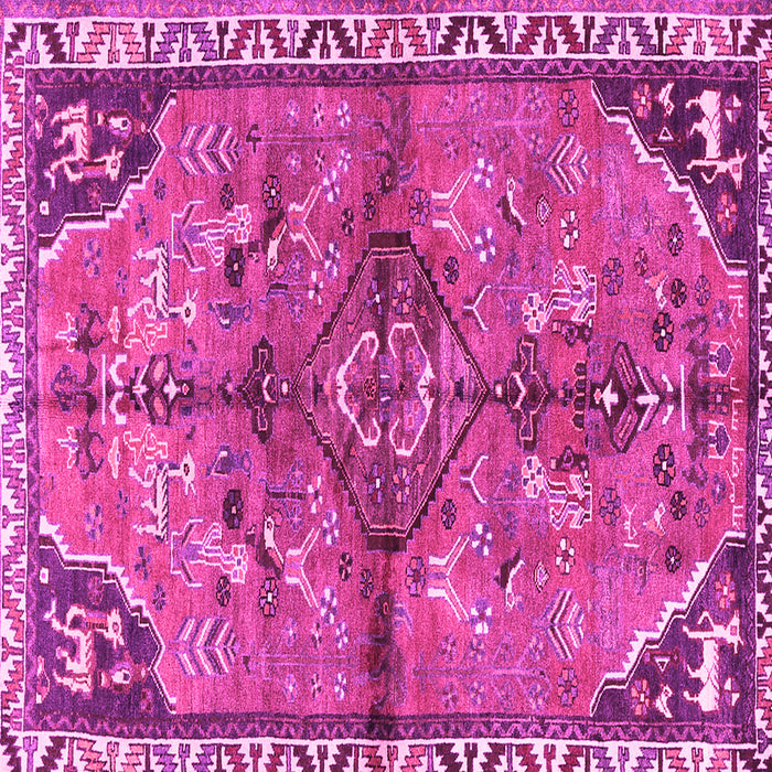 Square Persian Pink Traditional Rug, tr3344pnk