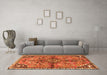 Machine Washable Persian Orange Traditional Area Rugs in a Living Room, wshtr3344org