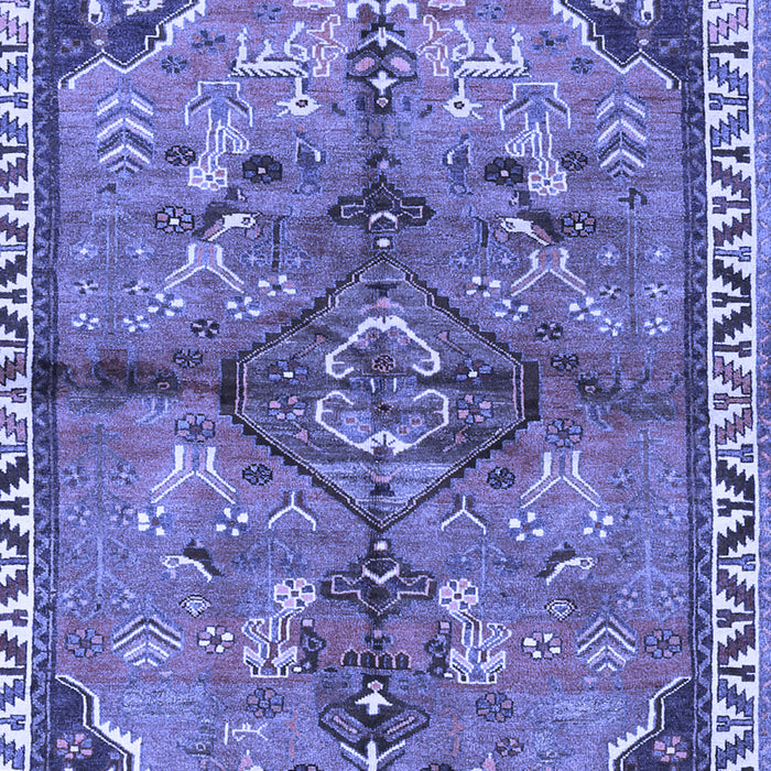 Machine Washable Persian Blue Traditional Rug, wshtr3344blu