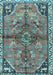 Machine Washable Persian Light Blue Traditional Rug, wshtr3344lblu