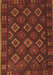 Machine Washable Southwestern Brown Country Rug, wshtr3345brn