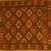 Square Southwestern Yellow Country Rug, tr3345yw