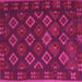 Square Southwestern Pink Country Rug, tr3345pnk