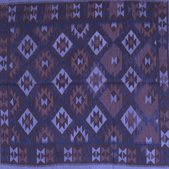 Square Southwestern Blue Country Rug, tr3345blu