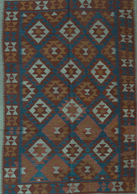 Southwestern Light Blue Country Rug, tr3345lblu