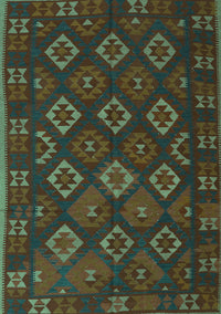 Southwestern Turquoise Country Rug, tr3345turq