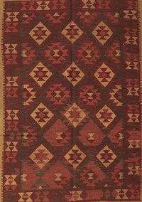 Southwestern Brown Country Rug, tr3345brn