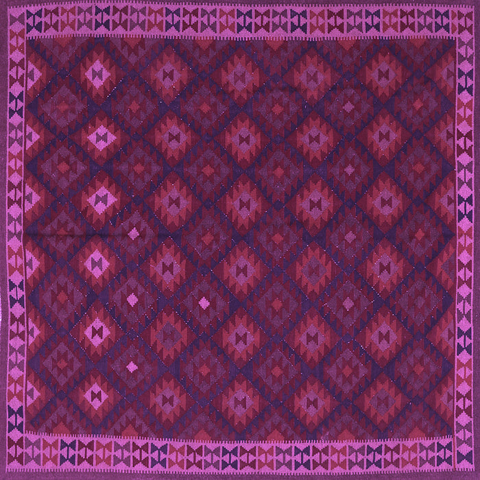 Square Southwestern Purple Country Rug, tr3346pur