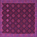 Square Southwestern Purple Country Rug, tr3346pur